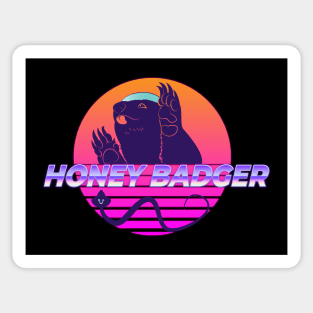 Honey Badger 80's Sunset Sticker